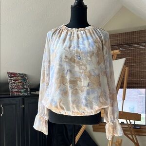 Nine West Women's Blouse in Cream and Blue